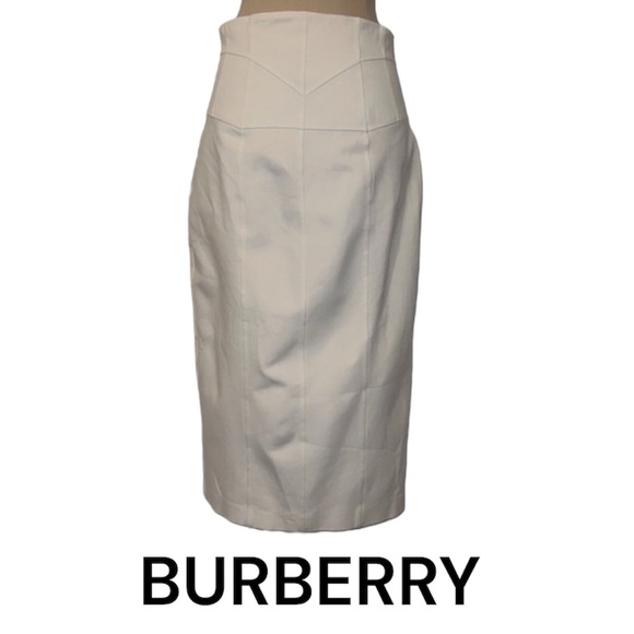 Authentic Burberry signature stretch long skirt sz 12 - Picture 1 of 16